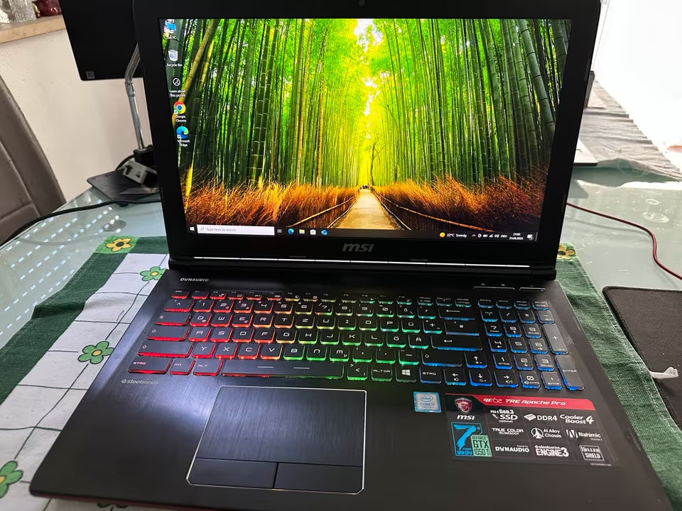 PC Portable Gamer MSI GE62 7RE Apache Pro – i7, GTX 1050Ti, 16 Go RAM, SSD 512 Go