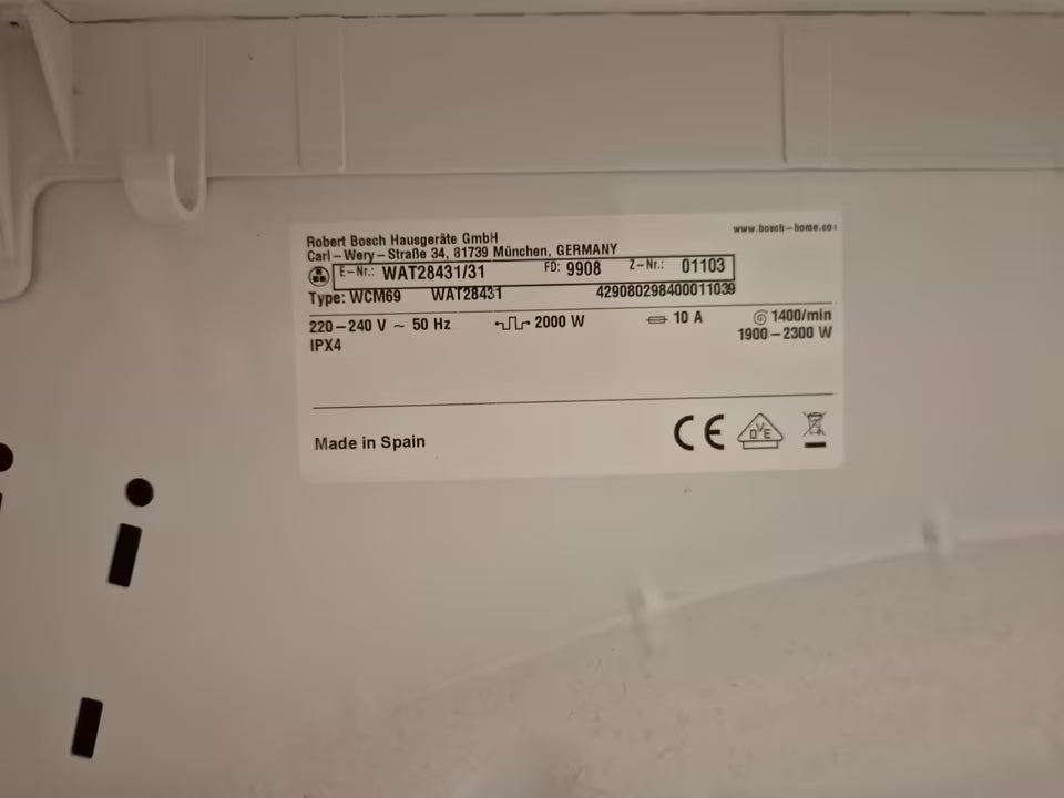 Lave-linge Bosch Série 6 – WAT28431/31 – 8 kg – A+++